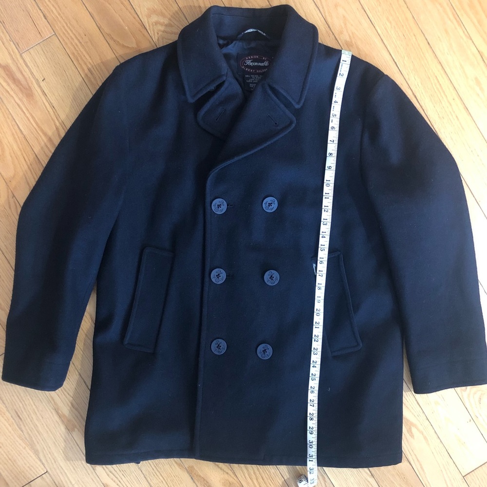 Faconnable navy wool peacoat EUC